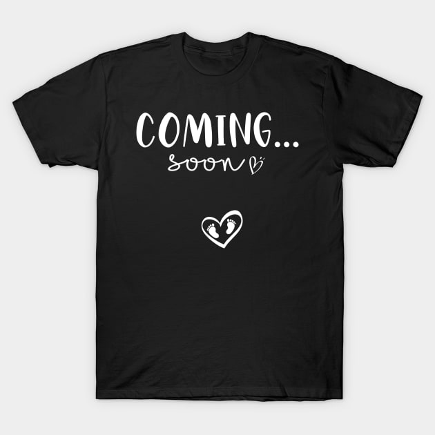 Coming Soon Announcement Pregnancy T-Shirt by Tee-quotes 